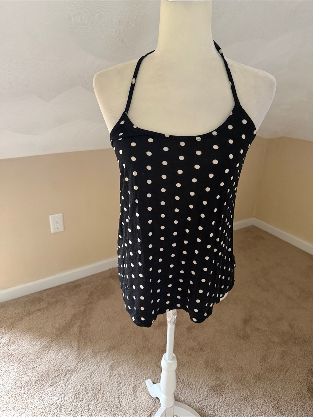 Women’s Black Polka Dot Lightweight Top